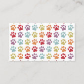 おもしろい白虹色足跡ドッグ歩く 名刺 (裏面)