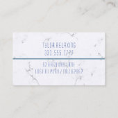 おもしろい白退職した大理石、DIYブルーティール（緑がかった色）Gag 名刺 (裏面)