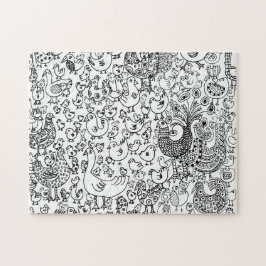 おもしろい白鳥装飾模様 ジグソーパズル