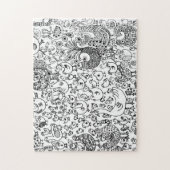 おもしろい白鳥装飾模様 ジグソーパズル (縦)