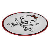 おもしろい白黒すてき子猫海賊スカルボーン カッティングボード (角)