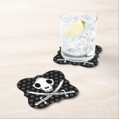 おもしろい白黒すてき子猫海賊スカルボーン ペーパーコースター (インサイチュ)