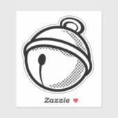 おもしろい白黒キャットベルポップ・アートのアートベクトル シール (シート)