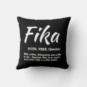 おもしろい白黒スウェーデンのFika定義 クッション (裏面)
