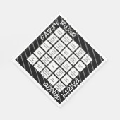 おもしろい白黒ストライプパーティーナプキン スタンダードランチョンナプキン (角)