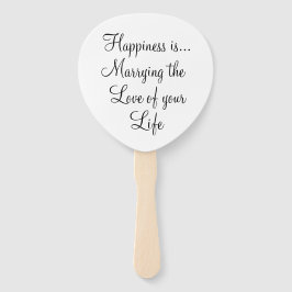 おもしろい白黒タイポグラフィ引用文結婚式 プログラム ハンドファン