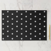 おもしろい白黒水玉模様スカルスプオキーランチョンマット ペーパーパッド (インサイチュ)