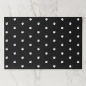 おもしろい白黒水玉模様スカルスプオキーランチョンマット ペーパーパッド (正面)
