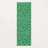 おもしろい白黒猫が柄ヨガマットをする ヨガマット (裏面)