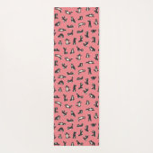 おもしろい白黒猫が柄ヨガマットをする ヨガマット (裏面)