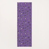 おもしろい白黒猫が柄ヨガマットをする ヨガマット (裏面)