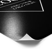 おもしろい白黒誕生日パーソナライズされたギフト フォトプリント (角)