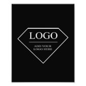 おもしろい白黒誕生日パーソナライズされたギフト フォトプリント            (正面)