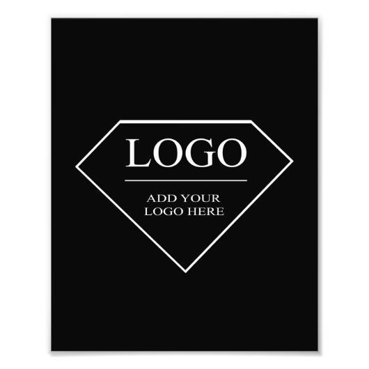 おもしろい白黒誕生日パーソナライズされたギフト フォトプリント (正面)