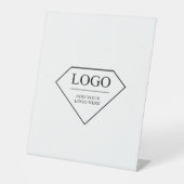 おもしろい白黒誕生日パーソナライズされたギフト 台座サイン (正面)