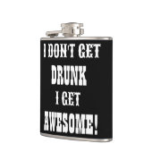 おもしろい白黒飲引用文はっきりした文字 フラスク (左)