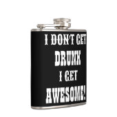 おもしろい白黒飲引用文はっきりした文字 フラスク (右)