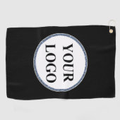 おもしろい白黒Manly独自のロゴを作成 ゴルフタオル (横)