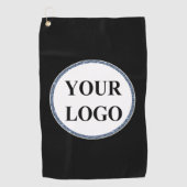 おもしろい白黒Manly独自のロゴを作成 ゴルフタオル (正面)