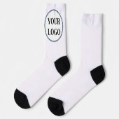 おもしろい白黒Manly独自のロゴを作成 ソックス (左)