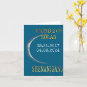 おもしろい皆既日食 カード (黄色い花)