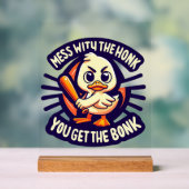 おもしろい皮肉なダックの言葉アート アクリルサイン (ニュートラル)