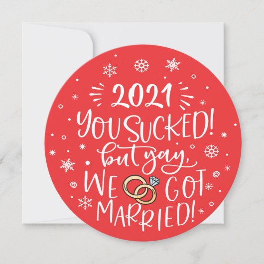 おもしろい皮肉な我々のエロ結婚したメント写真 シーズンカード (正面)