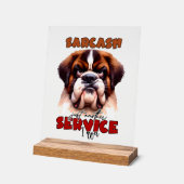 おもしろい皮肉な犬語芸術 アクリルサイン (傾斜)