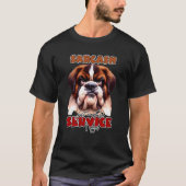 おもしろい皮肉な犬語芸術 Tシャツ (正面)