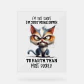 おもしろい皮肉な猫語アート アクリルサイン (正面)