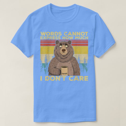 おもしろい皮肉ノベルティティーベア飲みコーヒーi d tシャツ (デザイン正面)