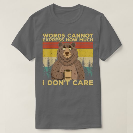 おもしろい皮肉ノベルティティーベア飲みコーヒーi d tシャツ (デザイン正面)