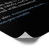 おもしろい皮肉T1d糖尿病定義認識度 ポスター (角)