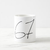 おもしろい目に見えない 67 マグカップ (中央)
