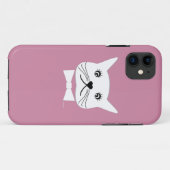 おもしろい目の交差する雄カッコいい猫 Case-Mate iPhoneケース (裏面(横))