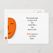 おもしろい目覚まし犬のゲロアラームクロックジョークユーモアLOL ポストカード (正面/裏面)