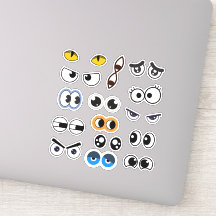 おもしろい目 表情 のぐるぐる目シールセット