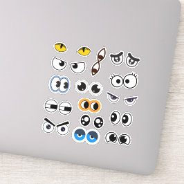 おもしろい目 表情 のぐるぐる目シールセット シール