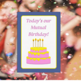 おもしろい相互誕生日グリーティングカード カード