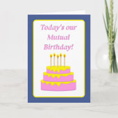 おもしろい相互誕生日グリーティングカード カード (正面)