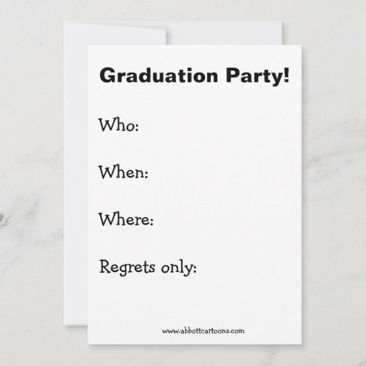 おもしろい看護学校卒業招待状 招待状 (裏面)