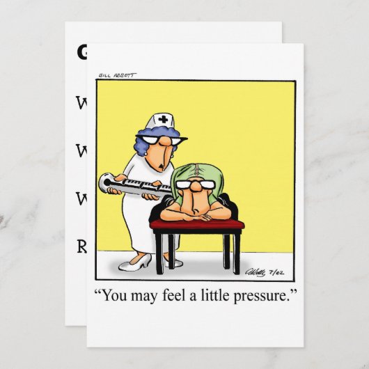 おもしろい看護学校卒業招待状 招待状 (正面/裏面)