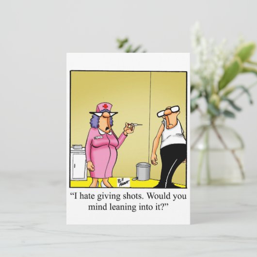 おもしろい看護学校卒業招待状 招待状 (スタンド正面)