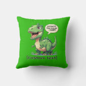 おもしろい眠い恐竜カスタム文字 クッション (裏面)