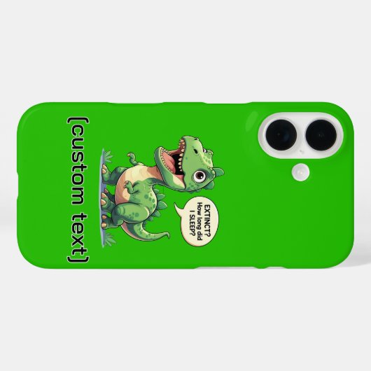 おもしろい眠い恐竜カスタム文字 Case-Mate iPhoneケース (裏面 (横))