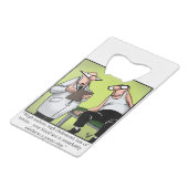 おもしろい眼精疲労 クレジットカード栓抜き (裏面アングル)