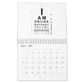 おもしろい眼飲球図 カレンダー (3月 2027)