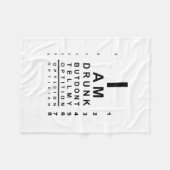 おもしろい眼飲球図 フリースブランケット (正面(横))