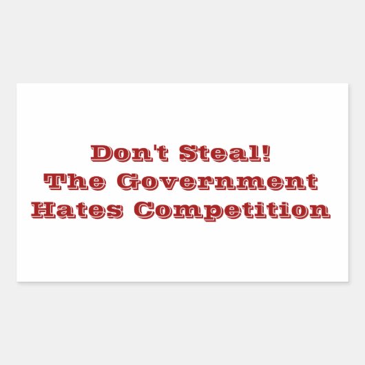 おもしろい矩形ステッカーの引用文 長方形シール (正面)