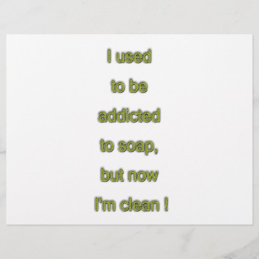 おもしろい石鹸のテキスト チラシ (正面)